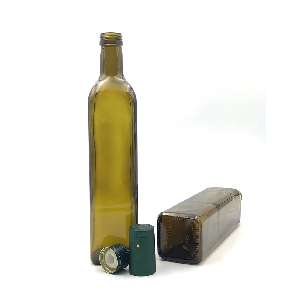 Bulk 750ml Marasca Fles 4 750ml antieke groene glazen olijfoliefles fabriek