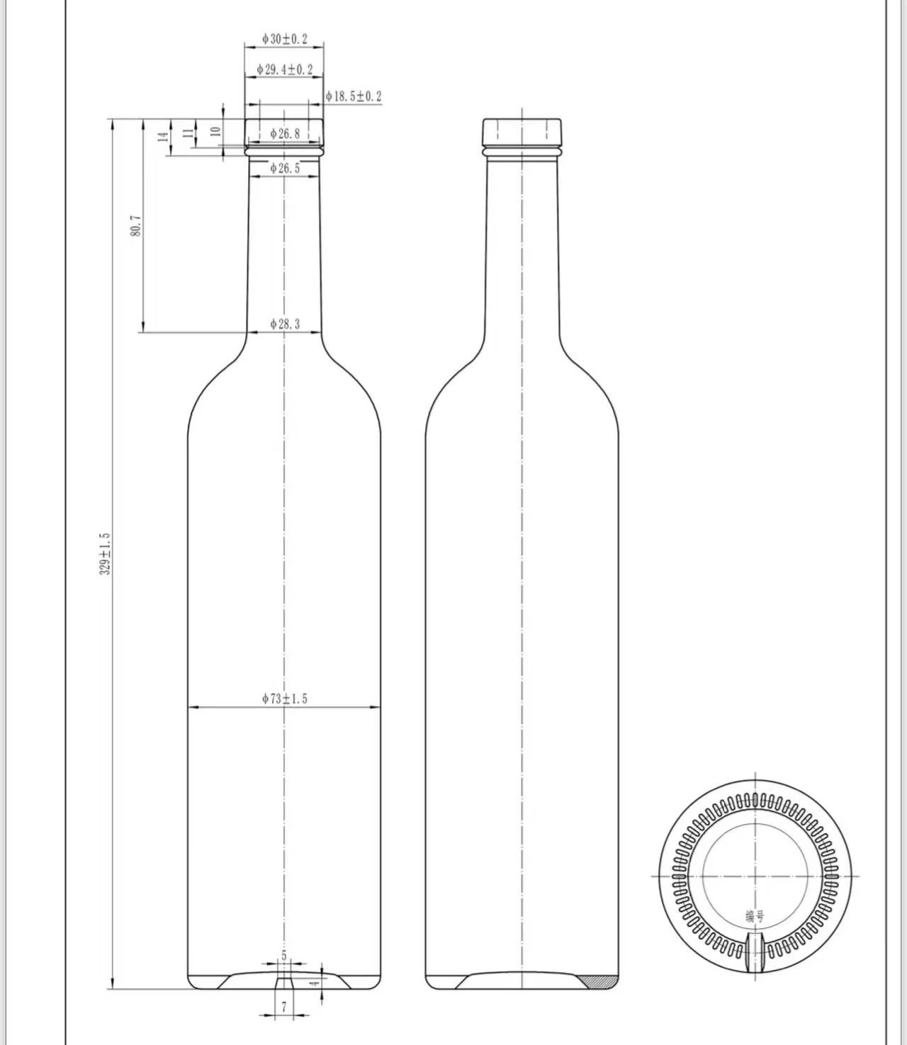 700 ml - Venta al por mayor de botellas estilo vodka Grey Goose