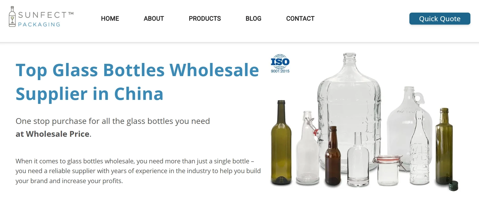 Sunfect Packaging - glass bottle manufacturer
